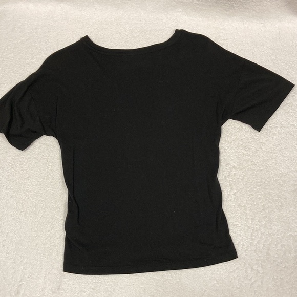 Top shop black tee corset look hook front size 2 - Picture 6 of 9